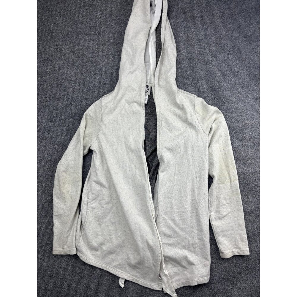 Prairie Underground Jacket Womens Small Beige Hooded Open Front Pockets USA